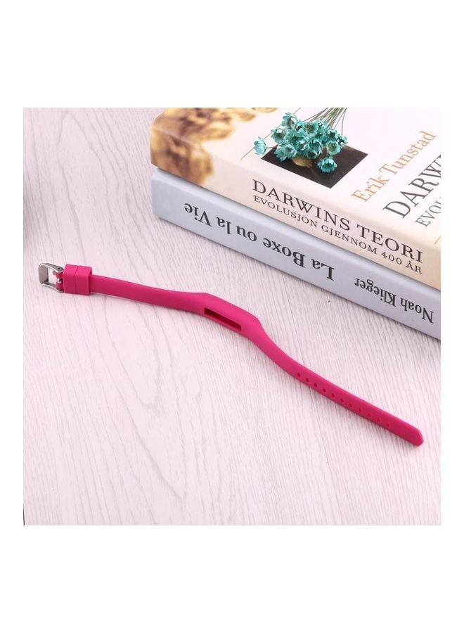 BGM Oblique Texture Silicone Watchband Replacement For Fitbit Flex 2 Bracelet-25cm Magenta - Image 4