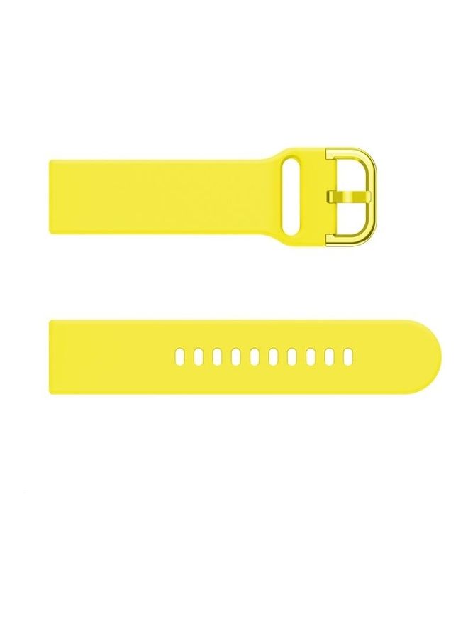 BGM Buckle Silicone Watchband 22mm For Huawei Watch GT2e/GT/GT2 46mm Yellow - Image 3