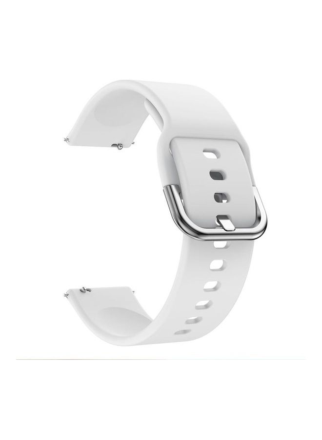 BGM Youth Version Universal Color Buckle Silicone Strap For Huawei Watch GT2 42MM White - Image 2