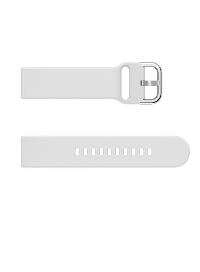 BGM Youth Version Universal Color Buckle Silicone Strap For Huawei Watch GT2 42MM White - Image 3