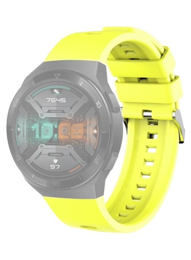 بي جي إم سوار بديل من السيليكون لساعة هواوي GT 2E أصفر - Image 4