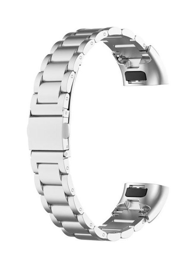 BGM Three Beads Steel Wrist Strap Watchband For Huawei Band 4 Pro(TER-B29S)/Band 3 Pro(TER-B29)/Band 3 (TER-B09) Silver - Image 3