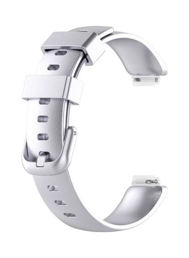 BGM For Fitbit Inspire 2 TPE Replacement Strap Watchband Silver - Image 1