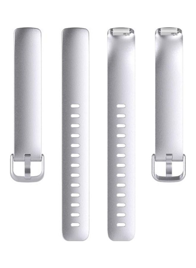 BGM For Fitbit Inspire 2 TPE Replacement Strap Watchband Silver - Image 2