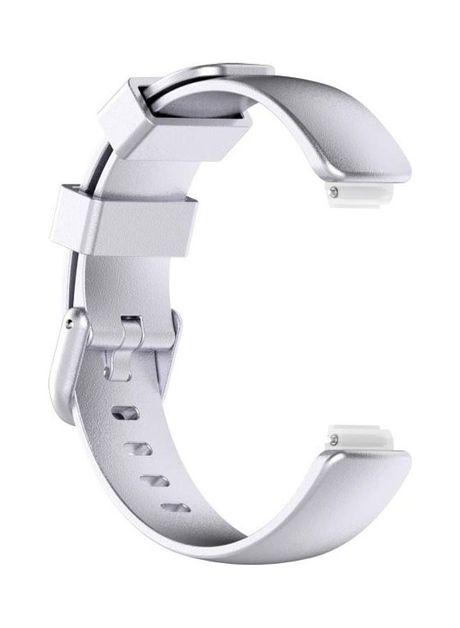 BGM For Fitbit Inspire 2 TPE Replacement Strap Watchband Silver - Image 3