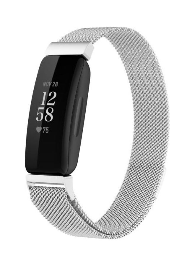 BGM - For Fitbit Inspire 2 Milanese Replacement Wrist Strap Watchband Silver - Image 1