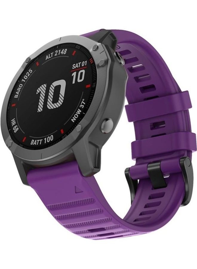 BGM For Garmin Fenix 6X Smart Watch Replacement Strap Wristband Purple - Image 1