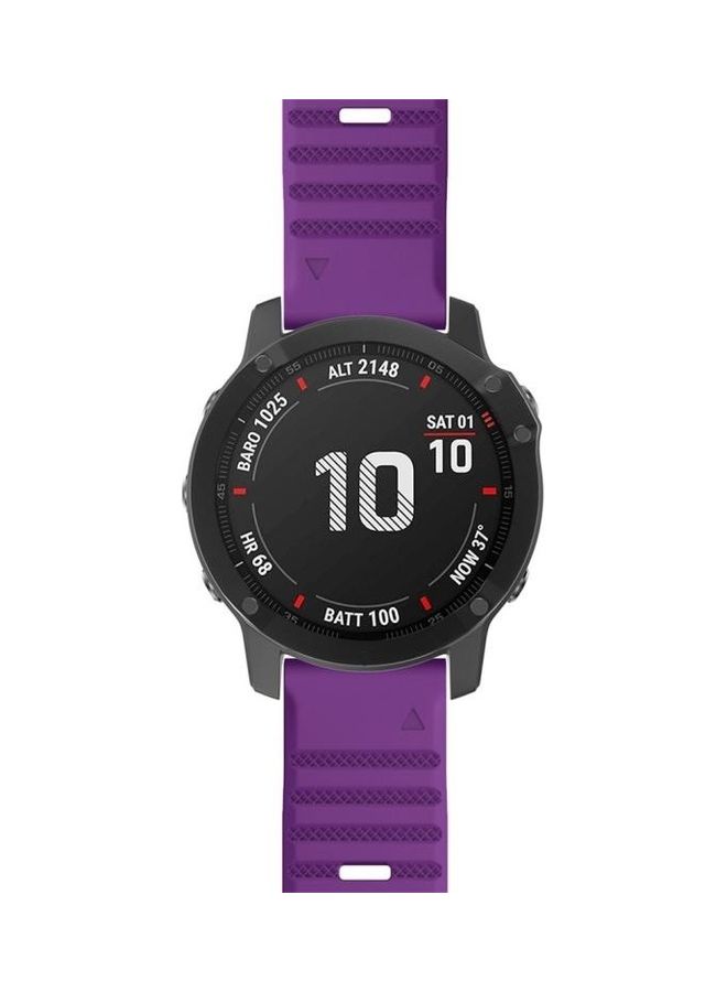 BGM For Garmin Fenix 6X Smart Watch Replacement Strap Wristband Purple - Image 2