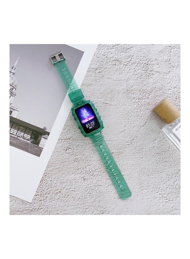 BGM Silicone Replacement Band For Huawei Watch Fit Green - Image 2