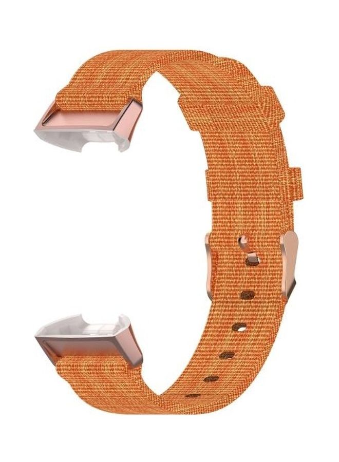 BGM Braided Nylon Strap With Plastic Head For Fit Bit Charge4/Charge3/Charge3 SE Orange - Image 3