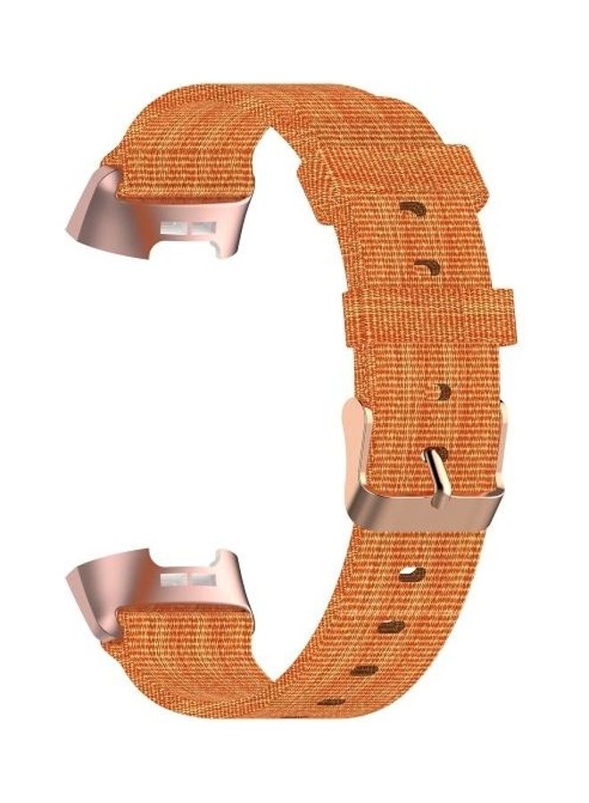 BGM Braided Nylon Strap With Plastic Head For Fit Bit Charge4/Charge3/Charge3 SE Orange - Image 4