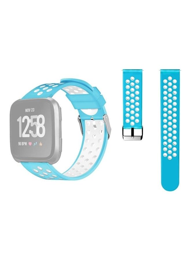BGM Silicone Replacement Band For Fitbit Versa Baby Blue - Image 1