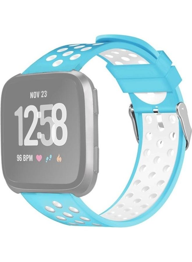 BGM Silicone Replacement Band For Fitbit Versa Baby Blue - Image 2