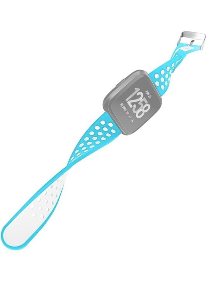BGM Silicone Replacement Band For Fitbit Versa Baby Blue - Image 5