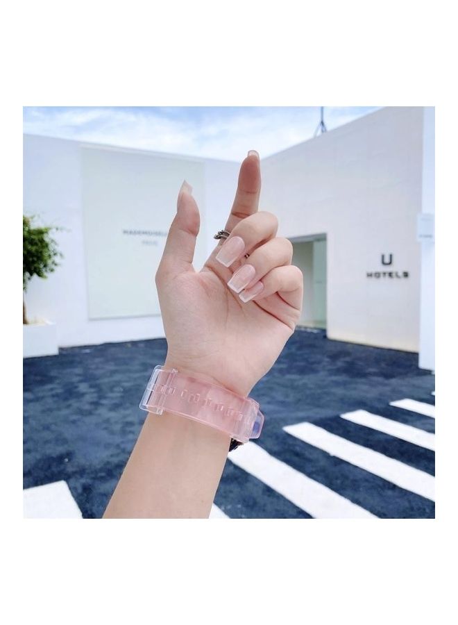 بي جي إم سوار بديل من البولي يوريثان الحراري لساعة سامسونج جالاكسي 3، مقاس 41 مم وردي - Image 3