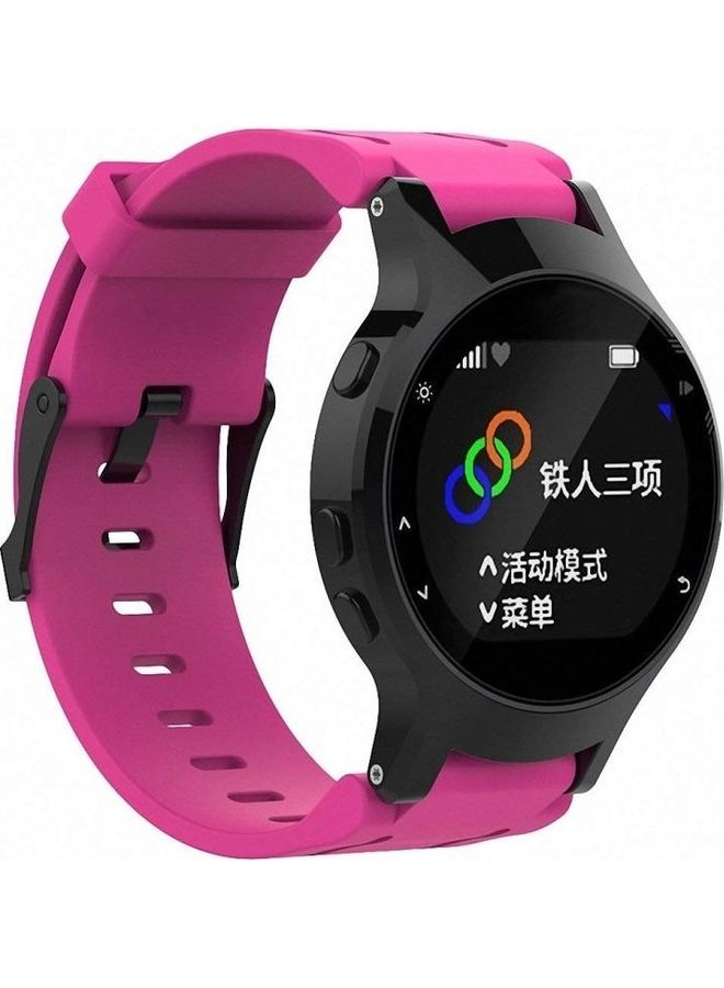 BGM Silicone Sport Wrist Strap For Garmin Forerunner 225 Rose Red - Image 1