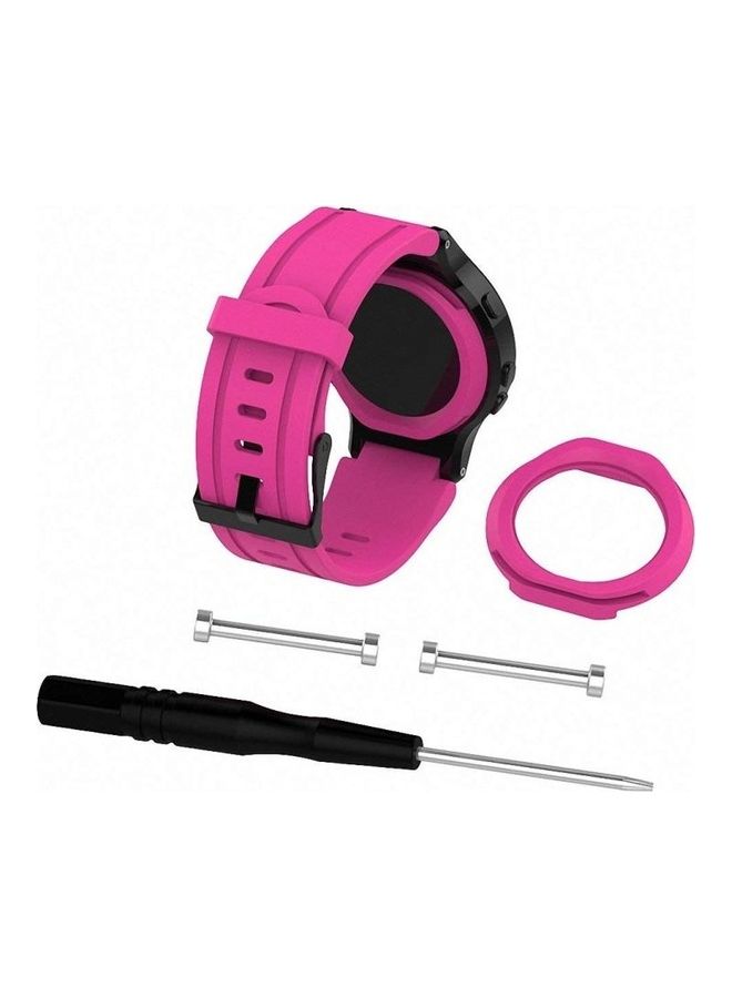 BGM Silicone Sport Wrist Strap For Garmin Forerunner 225 Rose Red - Image 2