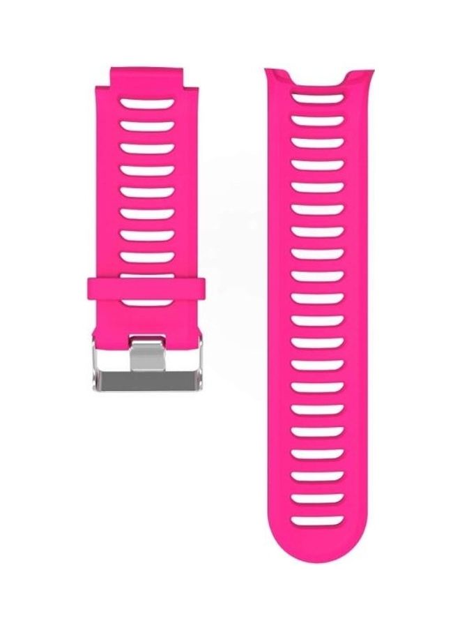 BGM Solid Color Silicone Wrist Strap For Garmin Forerunner 910XT Rose Red - Image 2