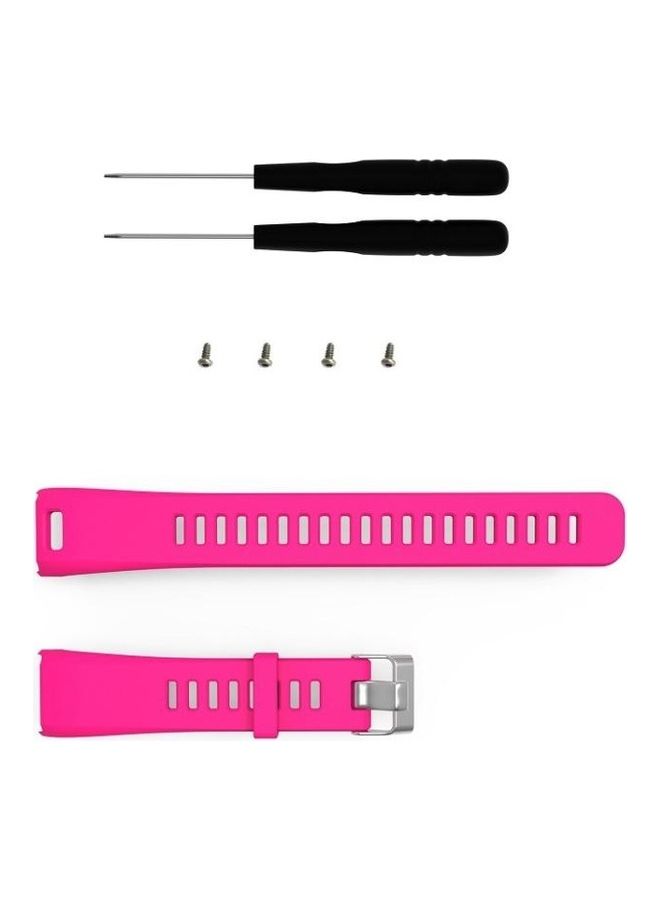 BGM Silicone Sport Wrist Strap For Garmin Vivosmart HR 1 Rose Red - Image 5