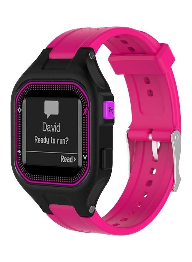 BGM Adjustable Wrist Strap For Garmin Forerunner 25 Rose Red - Image 1