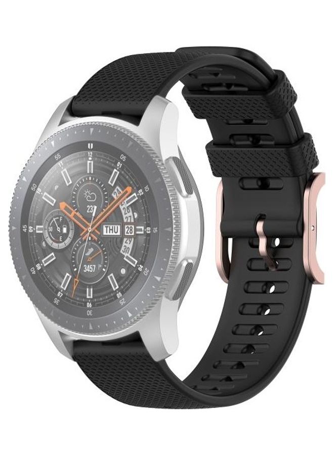 BGM 22mm Dot Texture Wrist Strap For Samsung Galaxy Watch3 45mm / Galaxy Watch 46mm Black - Image 1