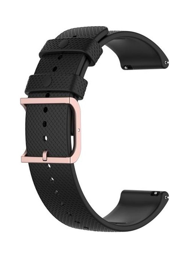 BGM 22mm Dot Texture Wrist Strap For Samsung Galaxy Watch3 45mm / Galaxy Watch 46mm Black - Image 2