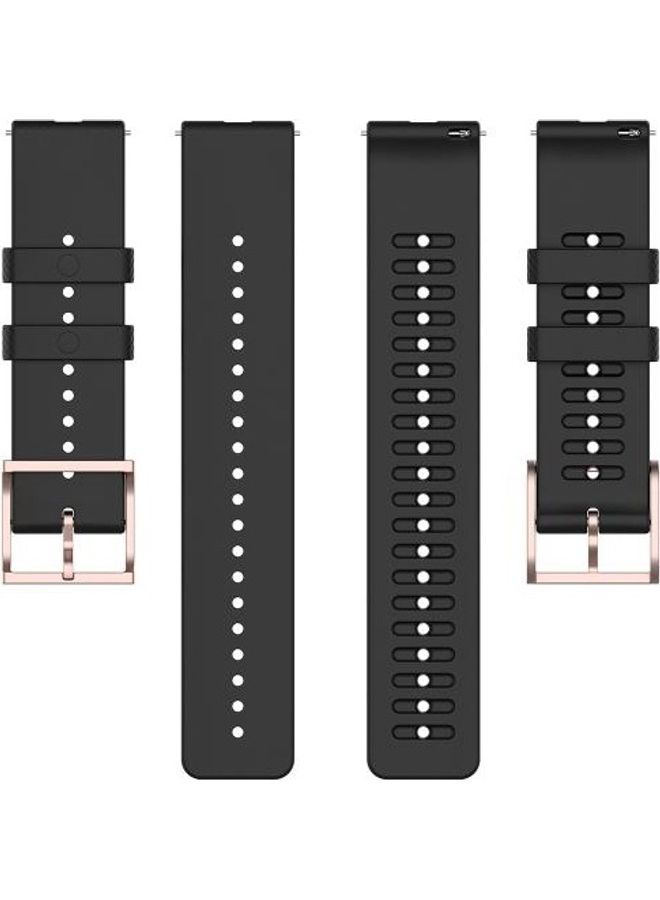 BGM 22mm Dot Texture Wrist Strap For Samsung Galaxy Watch3 45mm / Galaxy Watch 46mm Black - Image 4