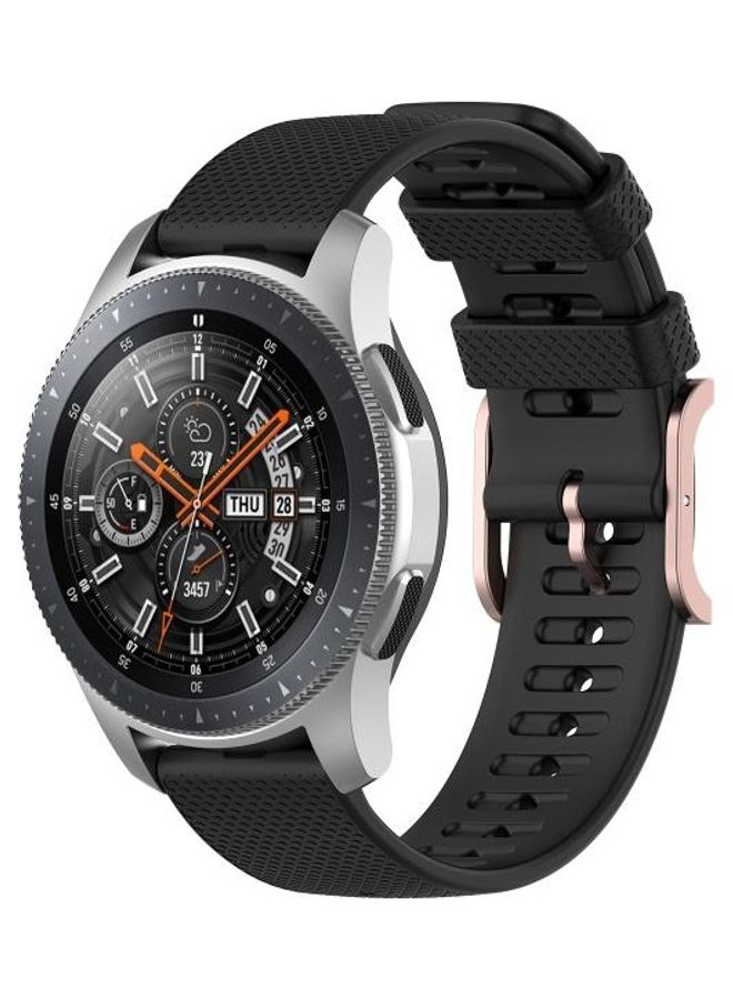 BGM 22mm Dot Texture Wrist Strap For Samsung Galaxy Watch3 45mm / Galaxy Watch 46mm Black - Image 5