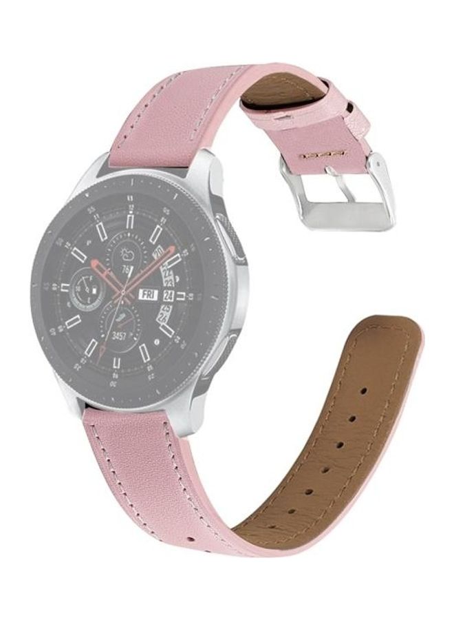 BGM Round Tail Leather Replacement Strap Watchband For Samsung Galaxy Watch 3 41mm Pink - Image 1