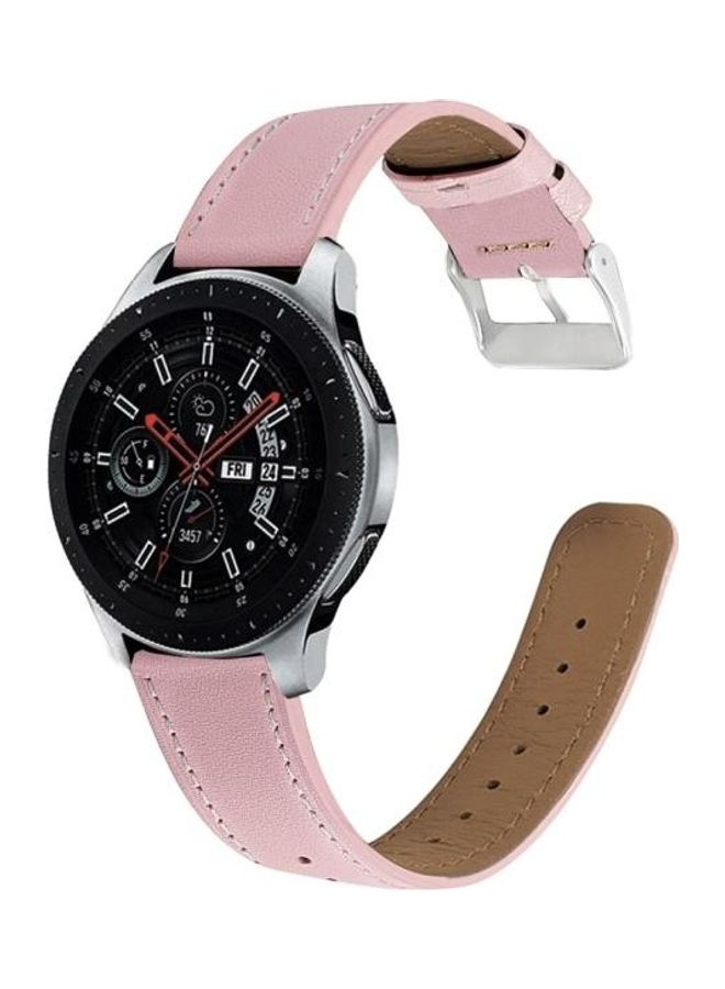 BGM Round Tail Leather Replacement Strap Watchband For Samsung Galaxy Watch 3 41mm Pink - Image 2