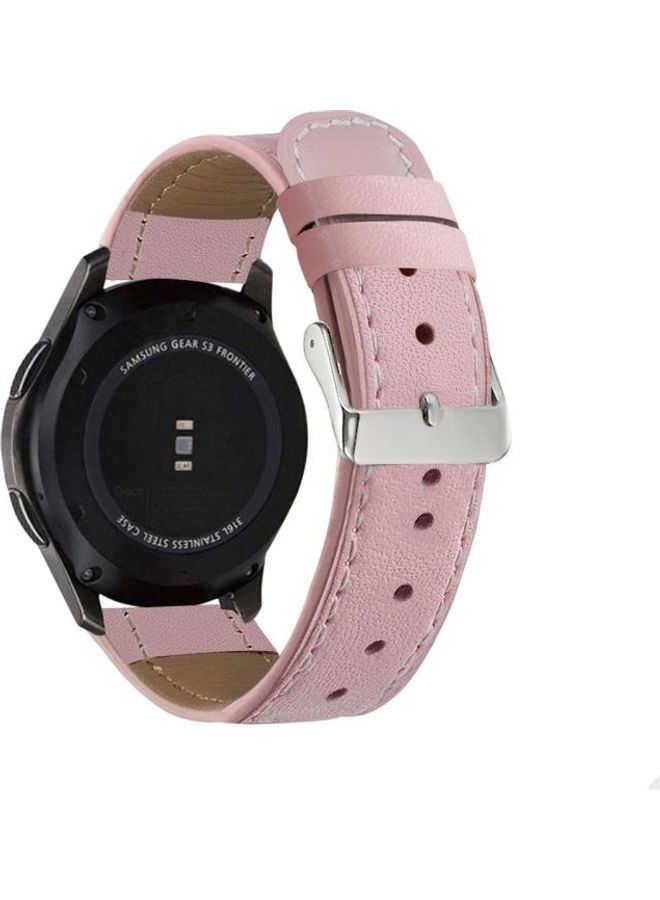 BGM Round Tail Leather Replacement Strap Watchband For Samsung Galaxy Watch 3 41mm Pink - Image 3