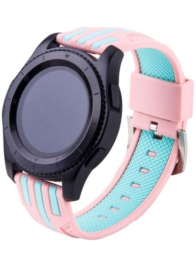 بي جي إم سِوار عصري بنمط مخطط لساعة سامسونج S3 وردي - Image 3