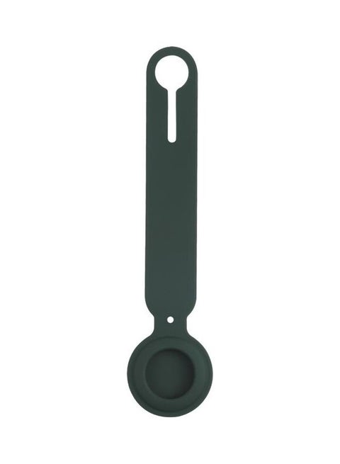 Shockproof Anti-Scratch Silicone Protective Case Cover with Hang Loop For Apple AirTag Dark Green