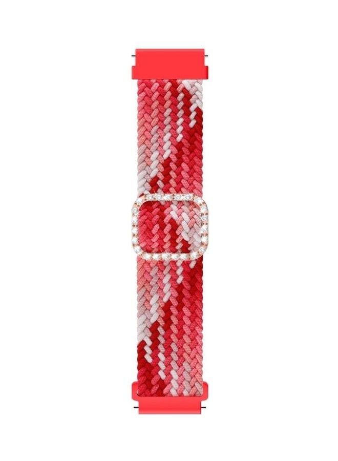 BGM For Garmin Universal Adjustable Braided Elastic Diamond Buckle Replacement Strap Watchband Multicolour - Image 2