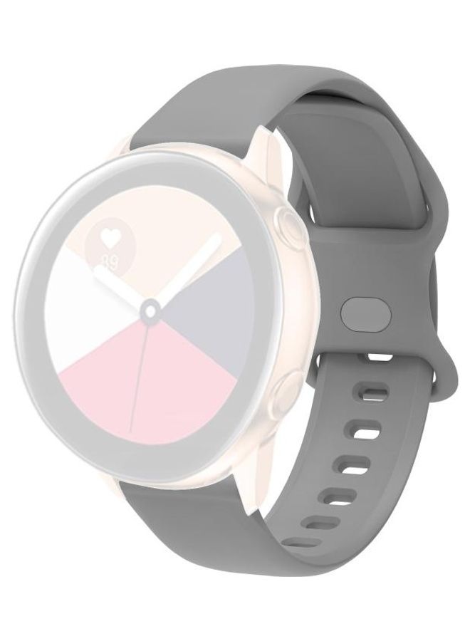 BGM Perforation Silicone Replacement Watchband For Huawei Watch 3 Internal Buckle Grey - Image 1