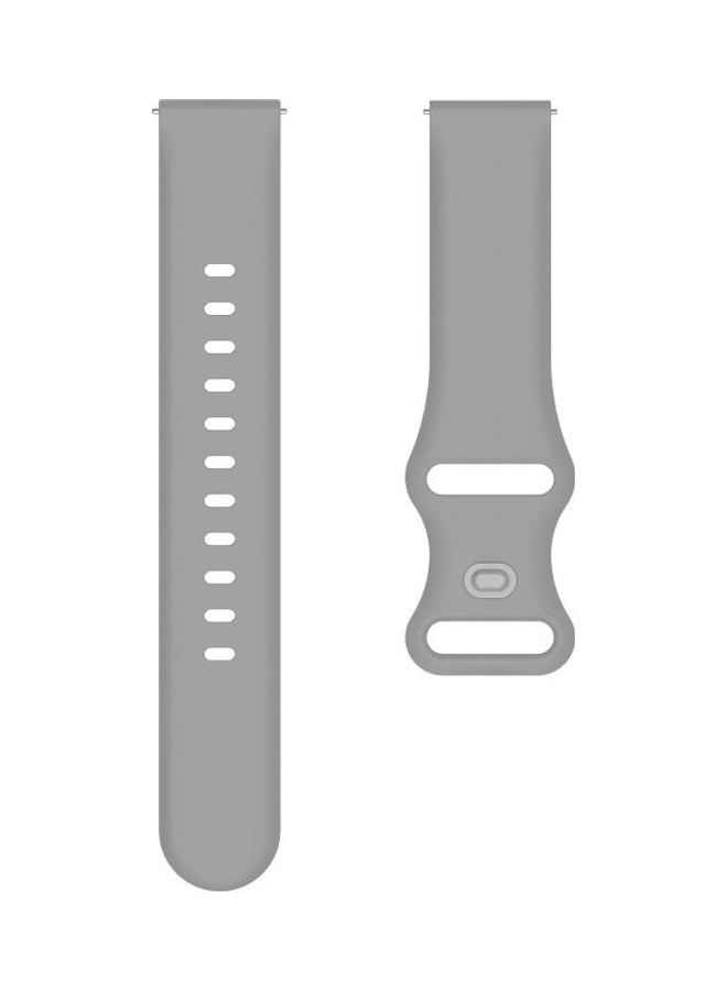 BGM Perforation Silicone Replacement Watchband For Huawei Watch 3 Internal Buckle Grey - Image 4