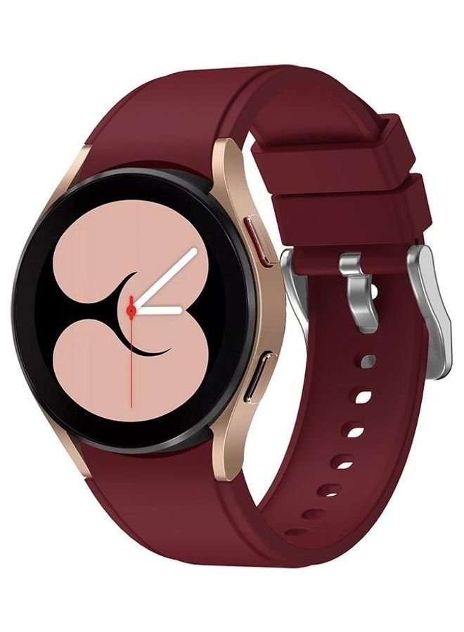 BGM Silicone Replacement Strap Watchband For Samsung Galaxy Watch4 Classic 46mm Wine Red - Image 4