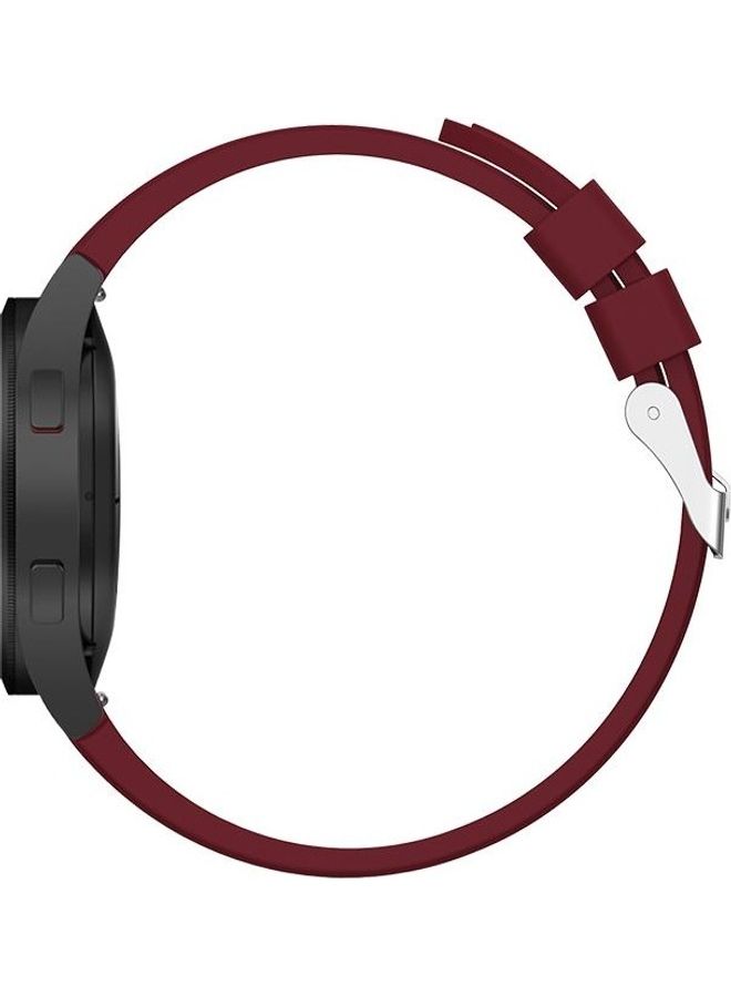 BGM Silicone Replacement Strap Watchband For Samsung Galaxy Watch4 Classic 46mm Wine Red - Image 5