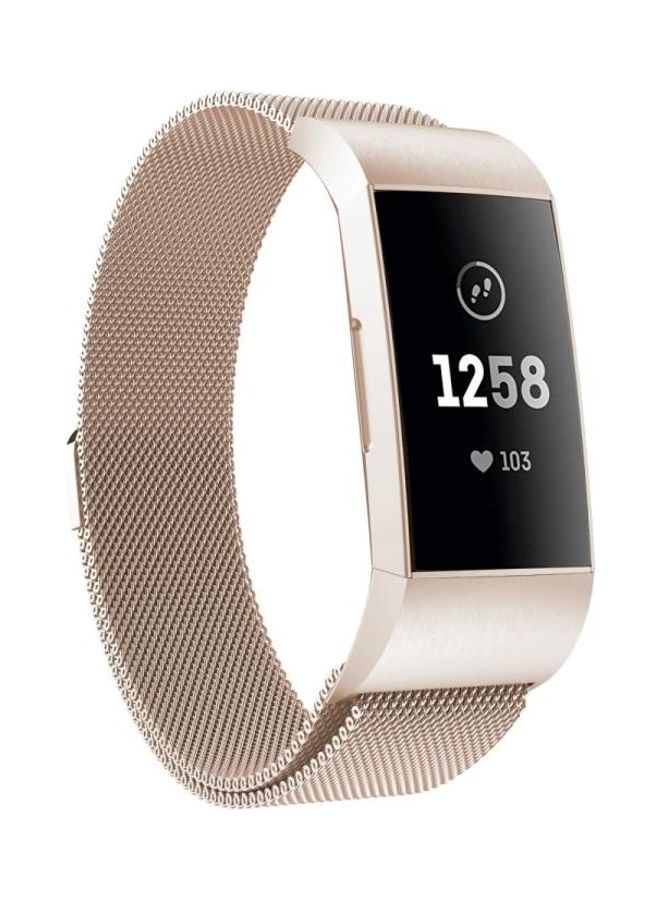 BGM Replacement Band For Fitbit Charger 3 Champagne Gold - Image 1