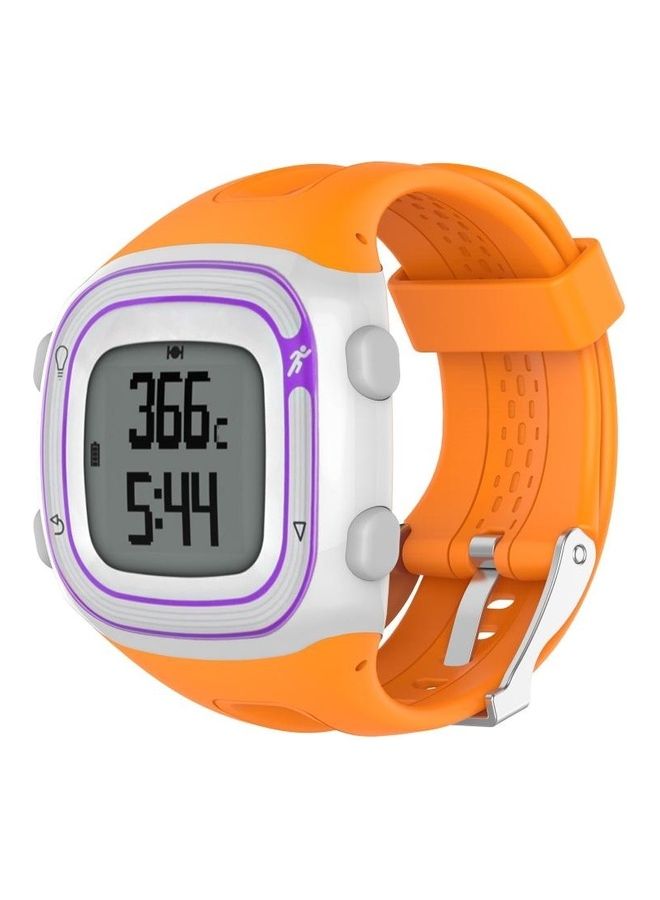 BGM Silicone Sport Wrist Strap For Garmin Forerunner 10/15 Orange - Image 1