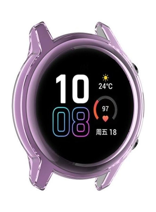 بي جي إم 1. شفافة ولا تؤثر على الساعة. 2. سهولة الوصول إلى جميع المنافذ والأزرار. 3. الوزن الخفيف لا يزيد من وزن الساعة. 4. احم ساعتك من الخدش. 5. سهلة التركيب، لا حاجة إلى إزالة السوار. 6. ملاحظة: الغطاء الواقي فقط، لا يشمل الساعة. أرجواني شفاف - Image 2