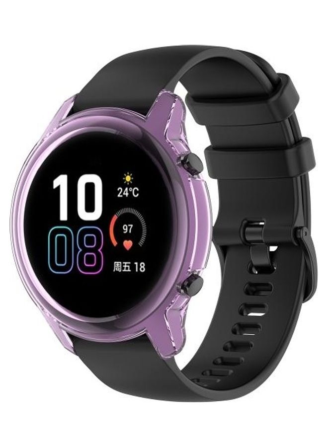 بي جي إم 1. شفافة ولا تؤثر على الساعة. 2. سهولة الوصول إلى جميع المنافذ والأزرار. 3. الوزن الخفيف لا يزيد من وزن الساعة. 4. احم ساعتك من الخدش. 5. سهلة التركيب، لا حاجة إلى إزالة السوار. 6. ملاحظة: الغطاء الواقي فقط، لا يشمل الساعة. أرجواني شفاف - Image 5