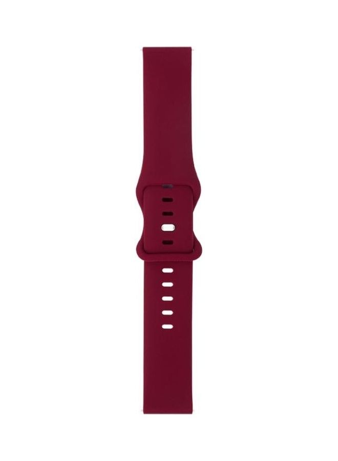 BGM Silicone Replacement Strap Watchband For Huawei Watch GT 2 46mm Wine Red