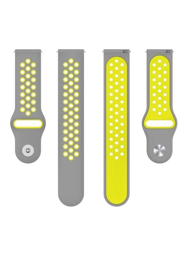 BGM Replacement Band For Huawei Watch Grey/Yellow - Image 2