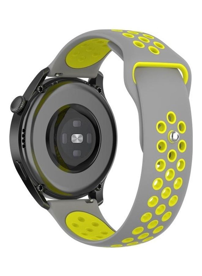 BGM Replacement Band For Huawei Watch Grey/Yellow - Image 5
