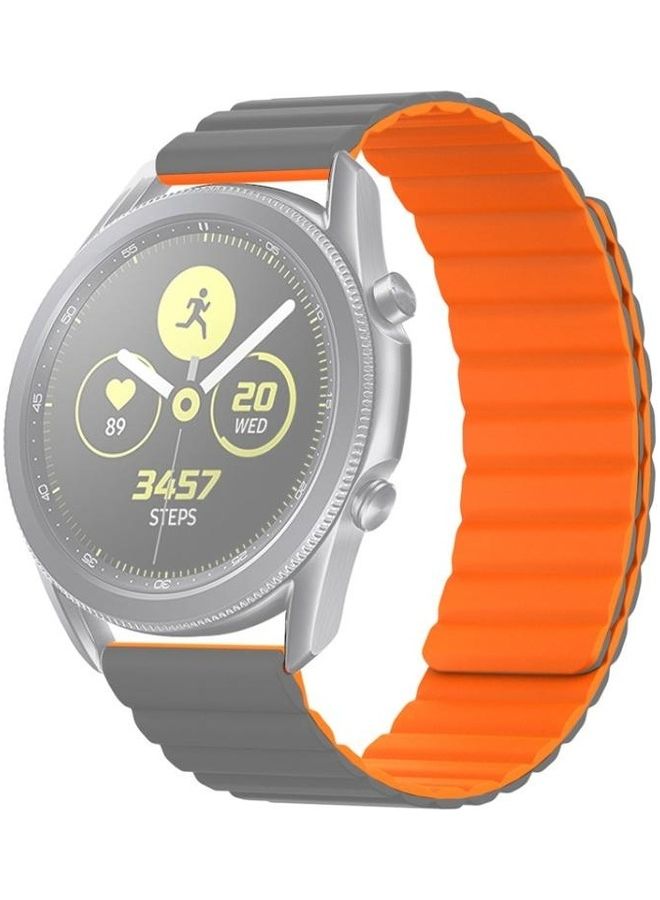BGM Replacement Strap For Samsung Smart Watch Grey/Orange - Image 1