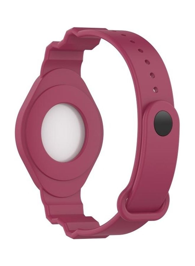 BGM - Armor Silicone Strap Watchband for Apple AirTag Red - Image 1