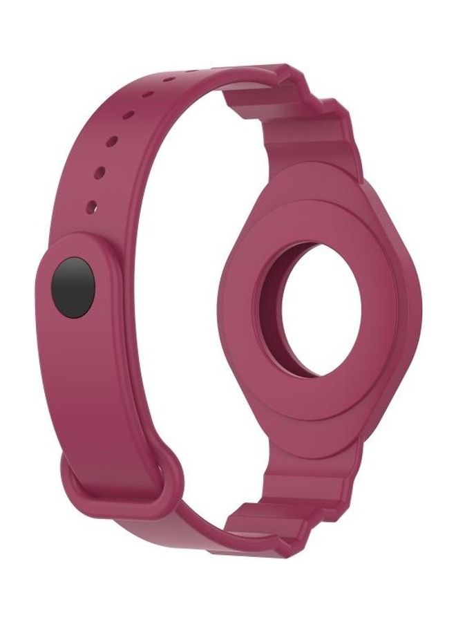 BGM - Armor Silicone Strap Watchband for Apple AirTag Red - Image 1