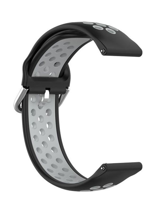 BGM Two-Colour Silicone Replacement Strap Watchband For Huawei Watch 3/3 Pro 22mm Black  - Image 3