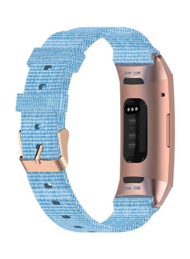 BGM Replacement Braided Nylon Strap Band For Fitbit Charge 4/3/SE Blue - Image 2